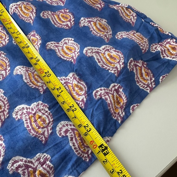 Emerson Fry Frances Blouse in Blue Paisley Flowers | Size Medium - Picture 10 of 13